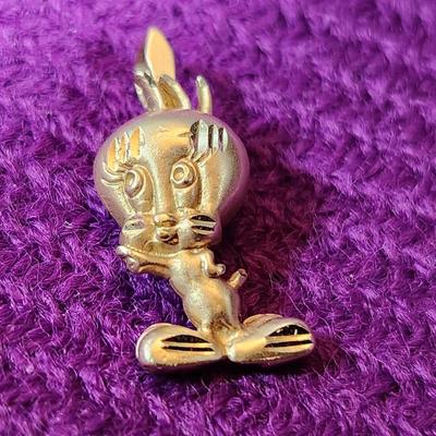 14K Gold Tweety=Bird Pendant