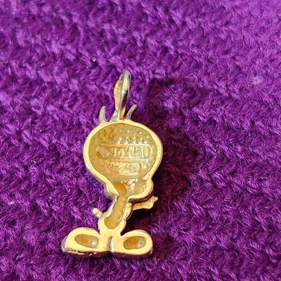 14K Gold Tweety=Bird Pendant