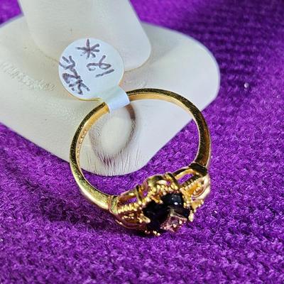 Onyx and Faux Chip Costume Dinner Ring