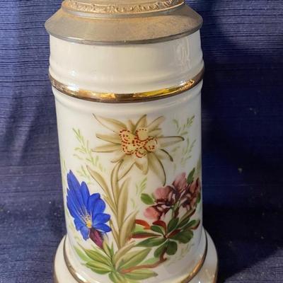 COOL Vintage Beer Stein w/figure in the bottom