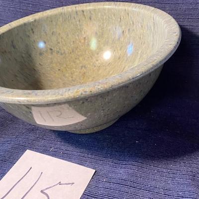 Vintage 10â€ Melmac Confetti/Splatter Bowl