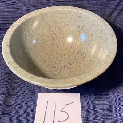 Vintage 10â€ Melmac Confetti/Splatter Bowl