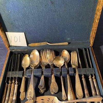 Vintage Box of Silver Plated Dinnerware
