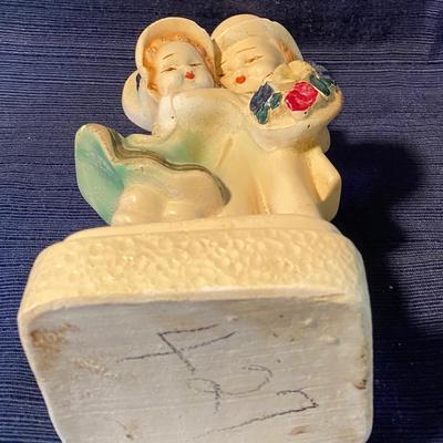 1950s Vintage Chalk Ware Bride and Groom