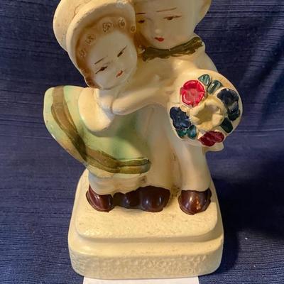 1950s Vintage Chalk Ware Bride and Groom