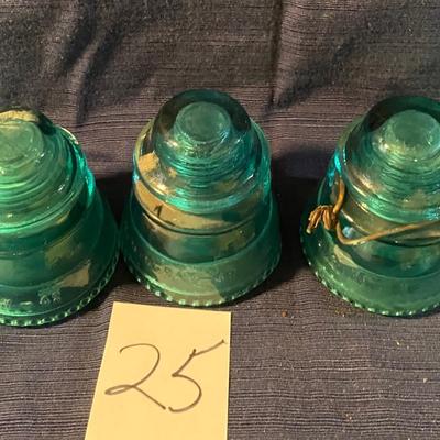 Hemingray 42 Aqua Insulators