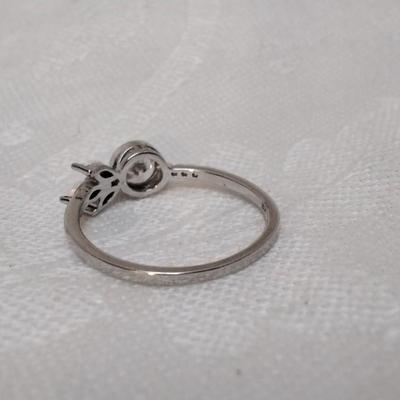 Opals With Multi Faceted White Sapphire Ring Size 8