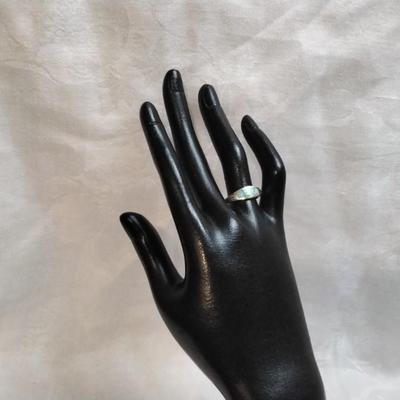 Light Blue Opal 925 Ring Size 8