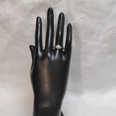 Pink Opal With Diamond Accents 925 Ring Size 9