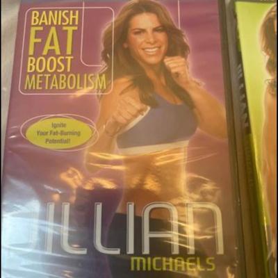 Jillian Michaels set of 4 Jilllian Michaels DVD:s. Two brand new I. Wrapper & 2 slightly used.