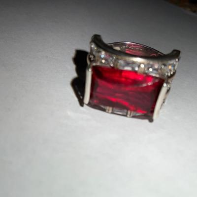 10kT Gold Ring with large Ruby