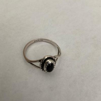 Sterling Silver Ring With Black Onyx