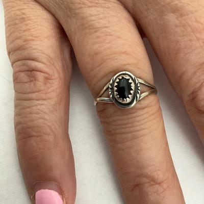 Sterling Silver Ring With Black Onyx