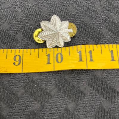 Vtg WWII Era Major (Rank) Oak Leaf Collar Pins
