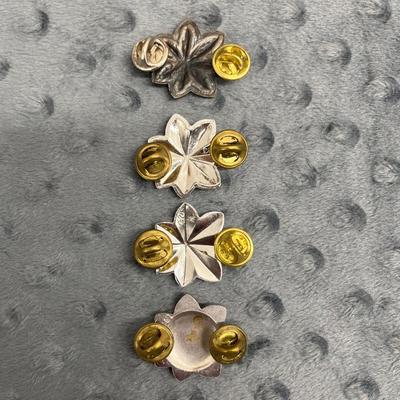 Vtg WWII Era Major (Rank) Oak Leaf Collar Pins