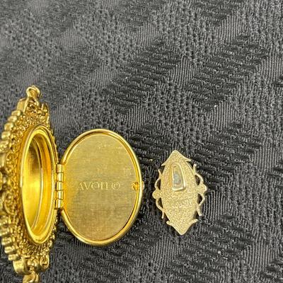 Vintage Avon lady cameo pins