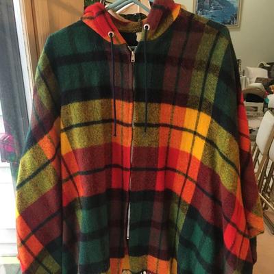 Vintage wool poncho