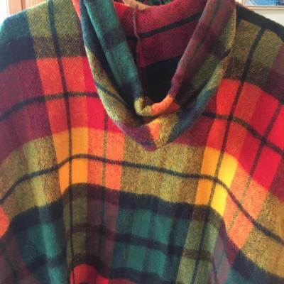Vintage wool poncho