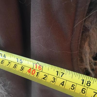 Vintage mongolian curly lamb reversible vest