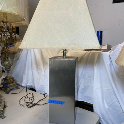 Lot 135 - Chrome Base Lamp