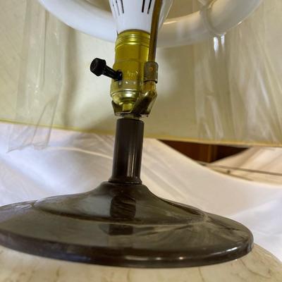 Lot 136 - Mid Century Lamp with Marble Glass Base