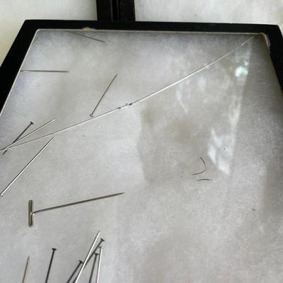 Glass Topped cotton filled display trays.