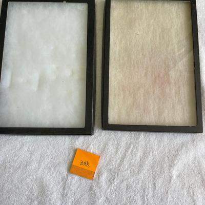 Lot of 3 glass top display trays.