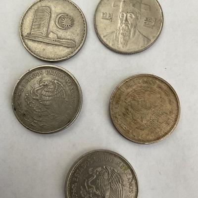 Five Foreign coins