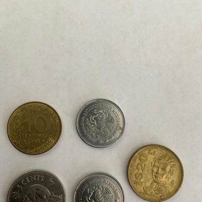 Five Foreign coins