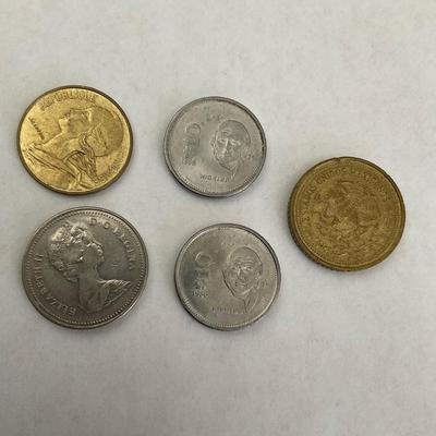 Five Foreign coins