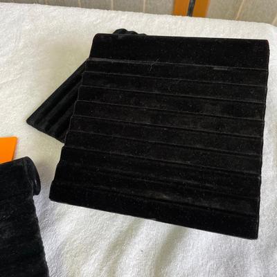 Black Flocked Rumpled Bracelet displays.