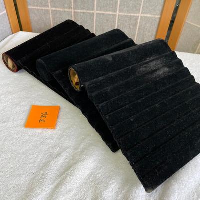 Black Flocked Rumpled Bracelet displays.