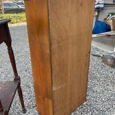 Lot 149 - Vintage Wood Shelf and End Table