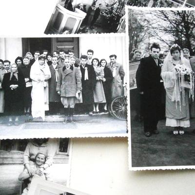 Lot of Old Photographs of a Wedding