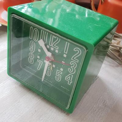 Vintage green Westclox alarm clock with box!