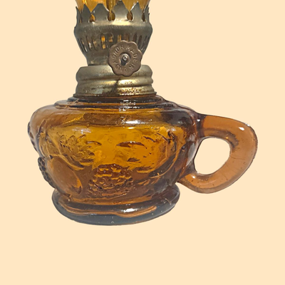 Vintage Miniature Finger Oil Lamp