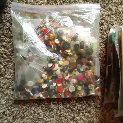 EMBROIDERY FLOSS-KITS-BUTTONS-HOOP AND SEWING ITEMS