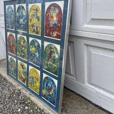 Lot 157 - Marc Chagall "The 12 windows of Jerulalem" Wall Art