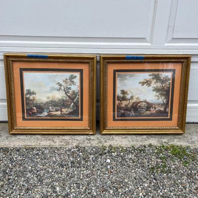 Lot 158 - Pair of European Country Scene Wall Art
