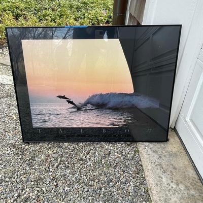 Lot 160 - Print of 2 dolphins framed