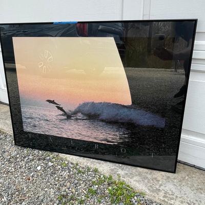 Lot 160 - Print of 2 dolphins framed