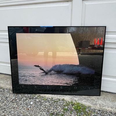Lot 160 - Print of 2 dolphins framed