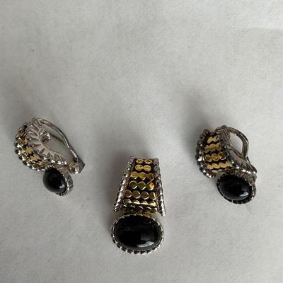 Premier Black Onyx earrings and necklace.