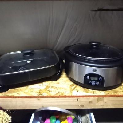 GE ELECTRIC SKILLET AND ELECTRIC CROCKPOT