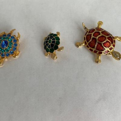 Three Turtle Pins