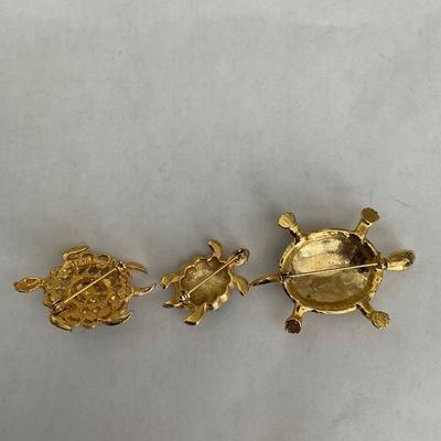 Three Turtle Pins