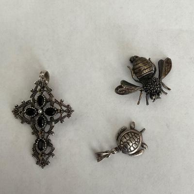 Sterling Silver Necklaces and Pin.