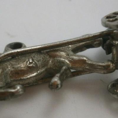 Sterling Silver Horse Rracing Sulky Charm
