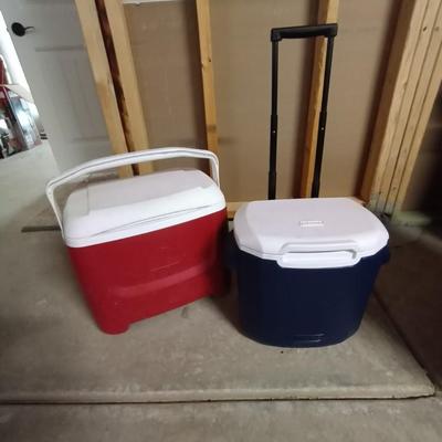 TWO COOLERS IGLOO AND COLEMAN