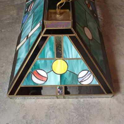 STAINED GLASS POOL TABLE LIGHT